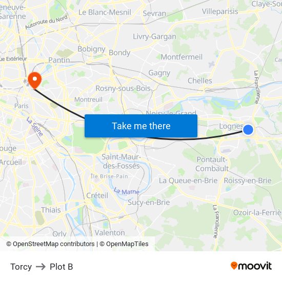 Torcy to Plot B map