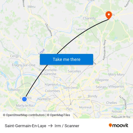 Saint-Germain-En-Laye to Irm / Scanner map