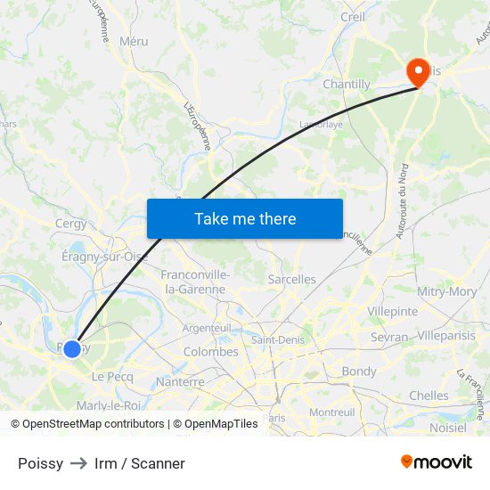 Poissy to Irm / Scanner map