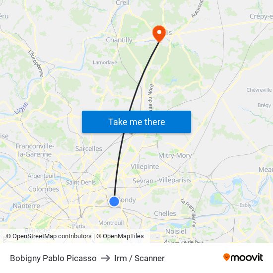 Bobigny Pablo Picasso to Irm / Scanner map