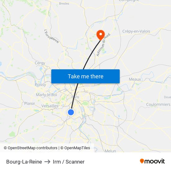 Bourg-La-Reine to Irm / Scanner map