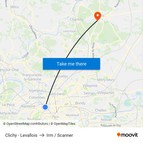 Clichy - Levallois to Irm / Scanner map