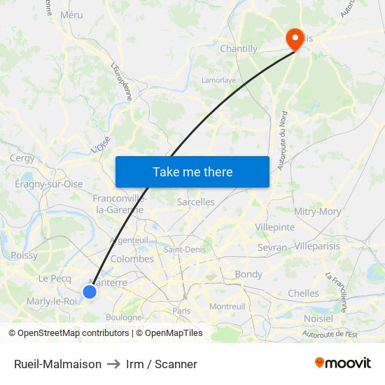 Rueil-Malmaison to Irm / Scanner map