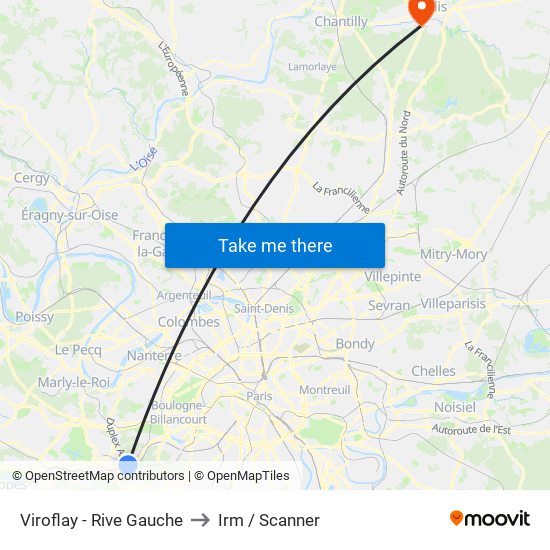 Viroflay - Rive Gauche to Irm / Scanner map
