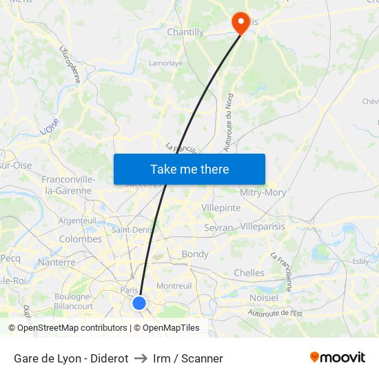 Gare de Lyon - Diderot to Irm / Scanner map