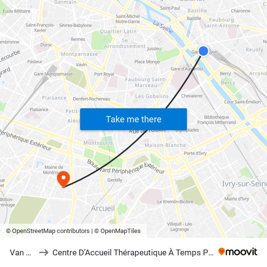 Van Gogh to Centre D’Accueil Thérapeutique À Temps Partiel Vent du Large map