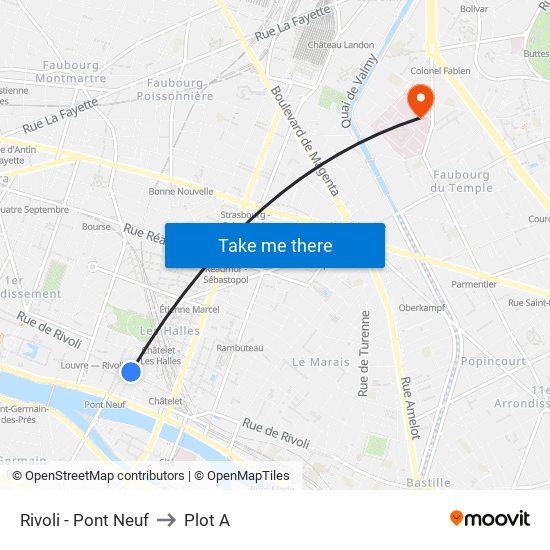 Rivoli - Pont Neuf to Plot A map