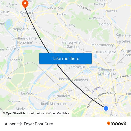 Auber to Foyer Post-Cure map