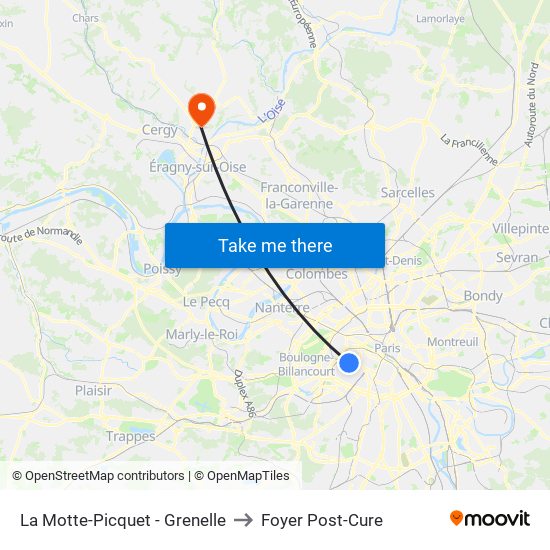 La Motte-Picquet - Grenelle to Foyer Post-Cure map