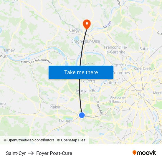 Saint-Cyr to Foyer Post-Cure map