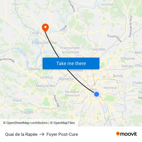 Quai de la Rapée to Foyer Post-Cure map