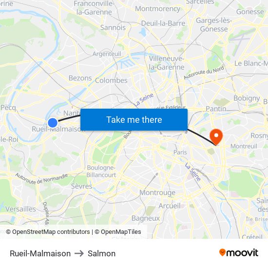 Rueil-Malmaison to Salmon map
