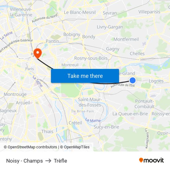 Noisy - Champs to Trèfle map
