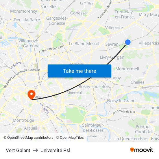 Vert Galant to Université Psl map