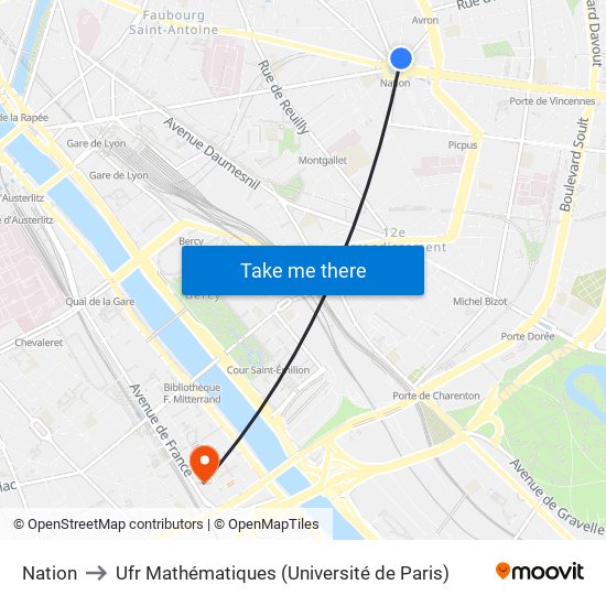 Nation to Ufr Mathématiques (Université de Paris) map