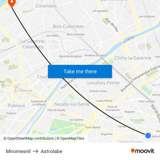 Miromesnil to Astrolabe map