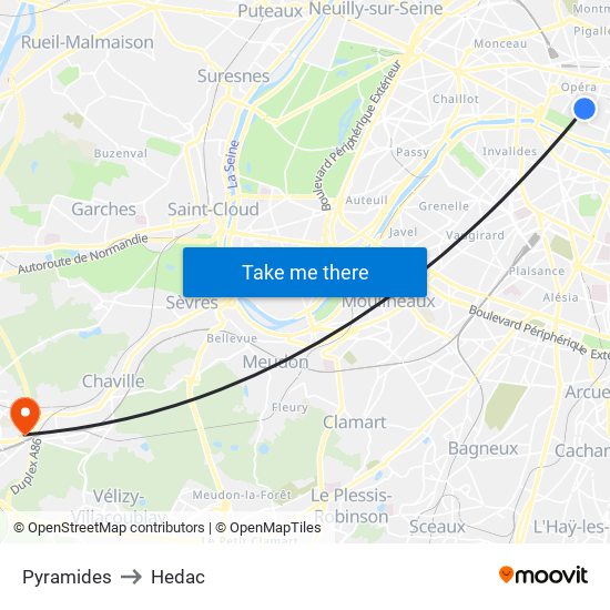 Pyramides to Hedac map