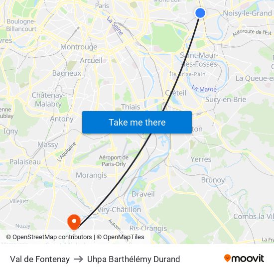 Val de Fontenay to Uhpa Barthélémy Durand map