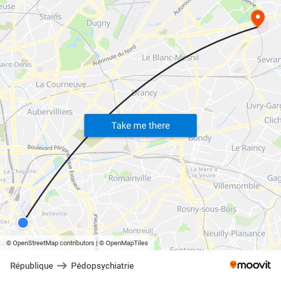 République to Pédopsychiatrie map
