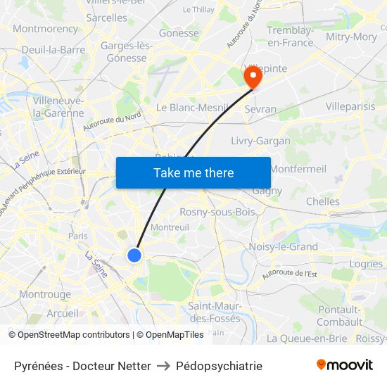 Pyrénées - Docteur Netter to Pédopsychiatrie map