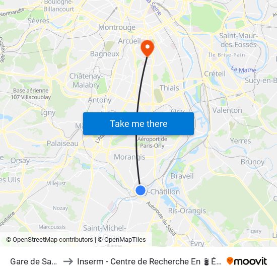 Gare de Savigny-Sur-Orge to Inserm - Centre de Recherche En Épidémiologie Et Santé Des Populations map
