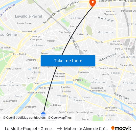 La Motte-Picquet - Grenelle to Maternité Aline de Crépy map