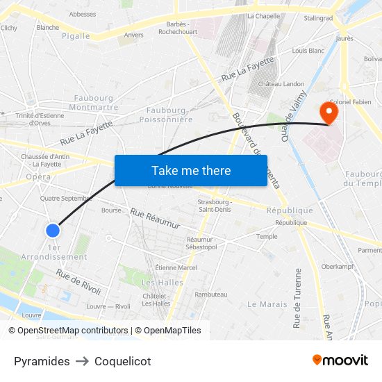 Pyramides to Coquelicot map