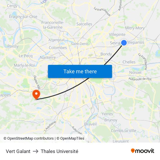 Vert Galant to Thales Université map