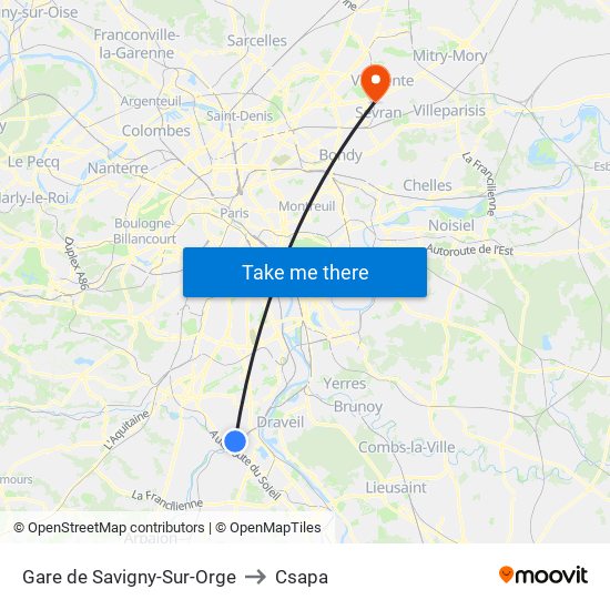 Gare de Savigny-Sur-Orge to Csapa map