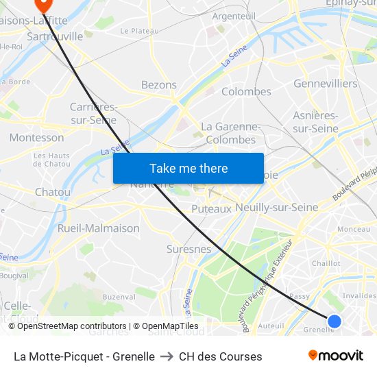 La Motte-Picquet - Grenelle to CH des Courses map