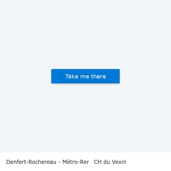 Denfert-Rochereau - Métro-Rer to CH du Vexin map