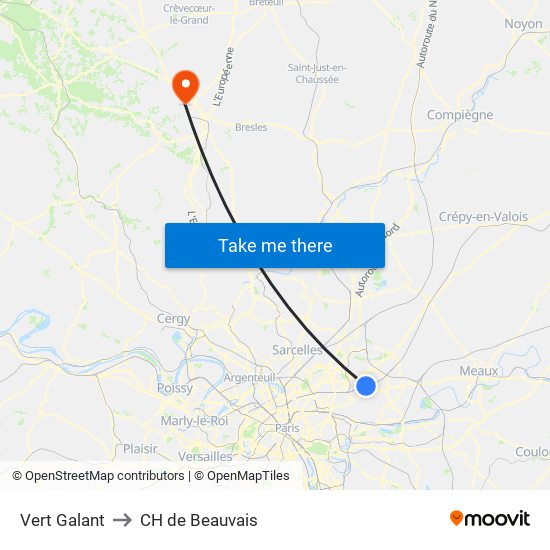 Vert Galant to CH de Beauvais map