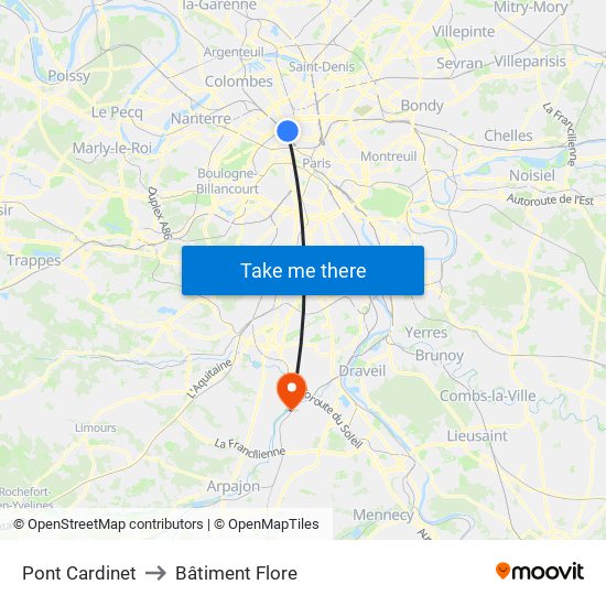 Pont Cardinet to Bâtiment Flore map