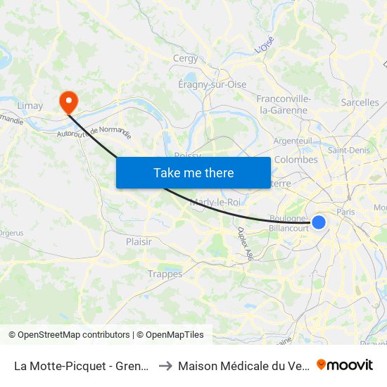 La Motte-Picquet - Grenelle to Maison Médicale du Vexin map