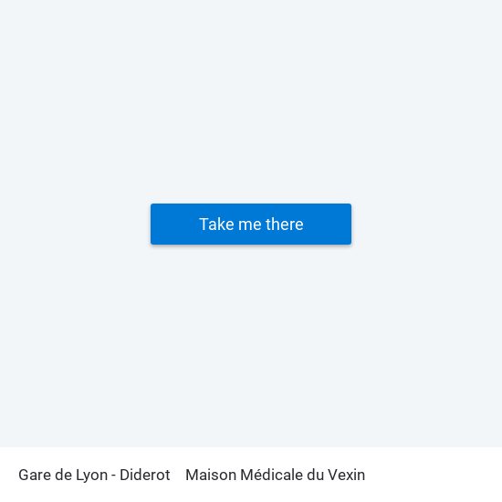 Gare de Lyon - Diderot to Maison Médicale du Vexin map