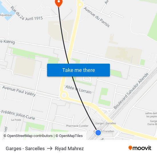 Garges - Sarcelles to Riyad Mahrez map