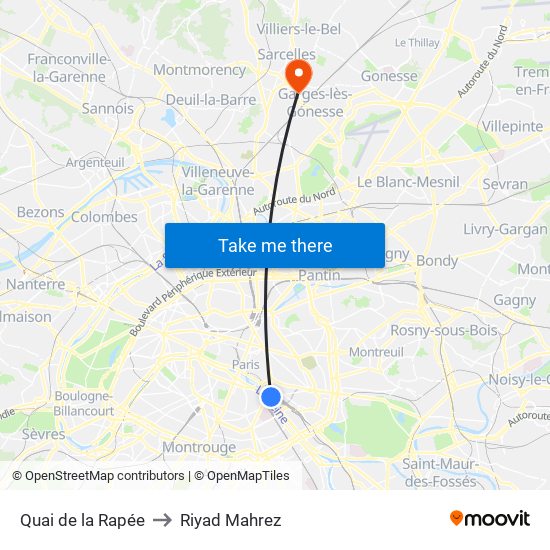 Quai de la Rapée to Riyad Mahrez map