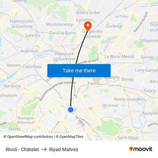 Rivoli - Châtelet to Riyad Mahrez map