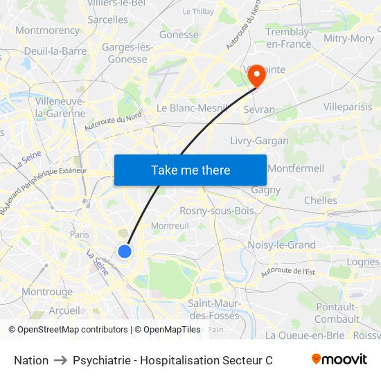 Nation to Psychiatrie - Hospitalisation Secteur C map