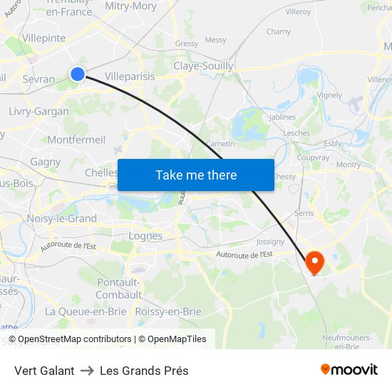 Vert Galant to Les Grands Prés map