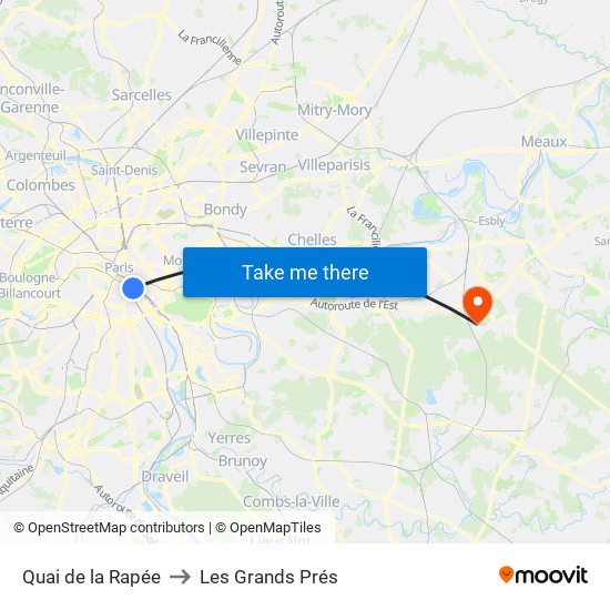 Quai de la Rapée to Les Grands Prés map