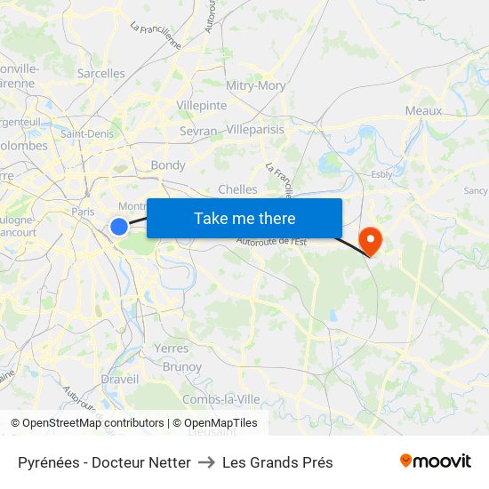 Pyrénées - Docteur Netter to Les Grands Prés map