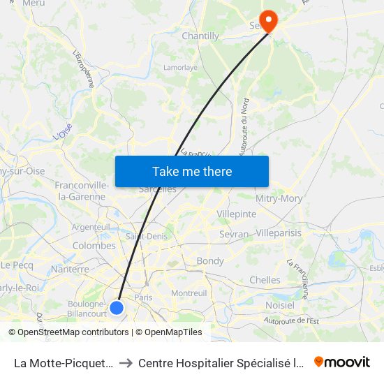 La Motte-Picquet - Grenelle to Centre Hospitalier Spécialisé la Nouvelle Forge map