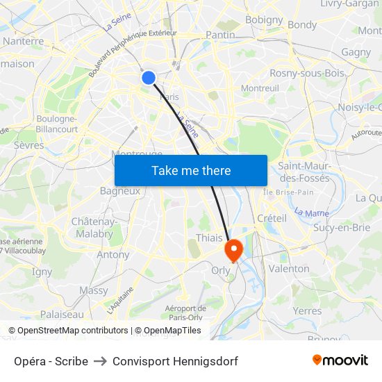 Opéra - Scribe to Convisport Hennigsdorf map
