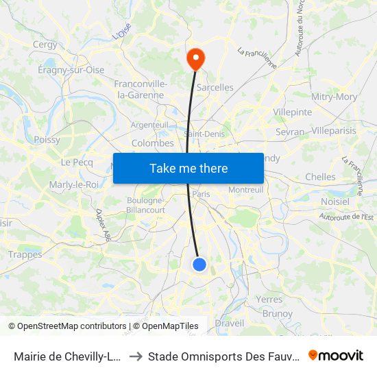 Mairie de Chevilly-Larue to Stade Omnisports Des Fauvettes map