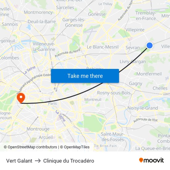 Vert Galant to Clinique du Trocadéro map