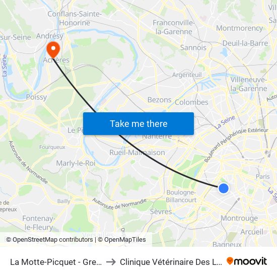 La Motte-Picquet - Grenelle to Clinique Vétérinaire Des Loges map