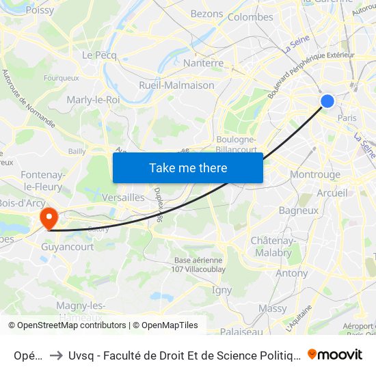 Opéra to Uvsq - Faculté de Droit Et de Science Politique map