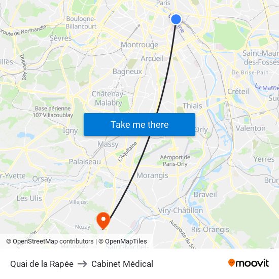 Quai de la Rapée to Cabinet Médical map