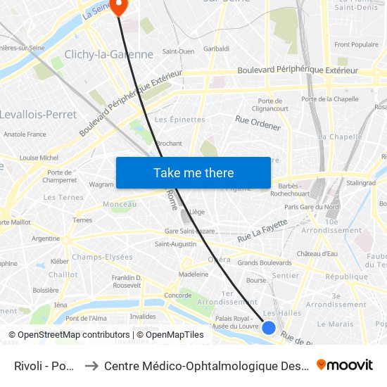 Rivoli - Pont Neuf to Centre Médico-Ophtalmologique Des Berges de Seine map